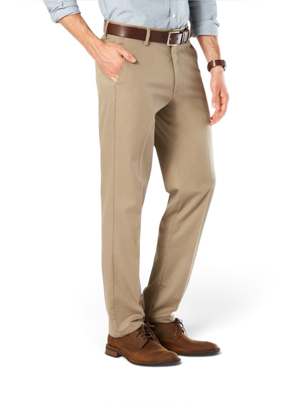 NEW Dockers Signature Khakis Iron Free D1 Slim Fit Flat Front Men W28 x L32 NWT